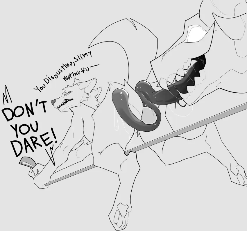 Image hi_res,male,oral,tongue,sex,anal,male/male,balls,size_difference,anthro,saliva,bodily_fluids,canid,canine,genitals,mammal,dialogue,paws,rear_view,angry,reptile,scalie,leash,fox,long_tongue,rimming,skull,bone,questionable_consent,imminent_sex,black_tongue,servali_sketch