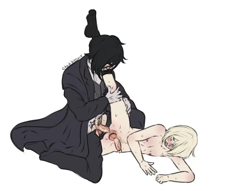 Image black_hair,male,penis,ass,2boys,anal,anal_sex,femboy,yaoi,size_difference,anus,blonde_hair,gay,clothed_male_nude_male,black_butler,heidibiersack,kuroshitsuji,joanne_harcourt,sebastian_michaelis