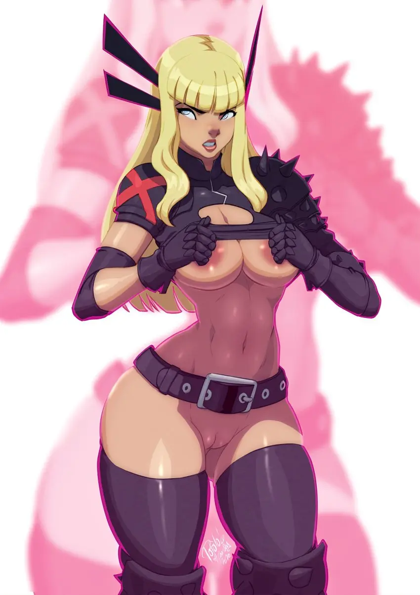 Image 1girls,big_breasts,breasts,female,female_only,hi_res,highres,light-skinned_female,light_skin,long_hair,looking_at_viewer,nipples,solo,standing,white_background,blue_eyes,gloves,navel,pussy,thighhighs,female_focus,thick_thighs,thighs,wide_hips,areola,areolae,artist_name,belly_button,shiny_hair,solo_female,solo_focus,blonde_hair,absurd_res,clothes_lift,shirt_lift,belt,legwear,thigh_highs,blonde_hair_female,blonde_female,2020s,cleft_of_venus,marvel,marvel_comics,x-men,armor,2020,innie_pussy,blonde,zoom_layer,animification,magik_(illyana_rasputin),tovio_rogers,new_mutants,spiked_pauldrons
