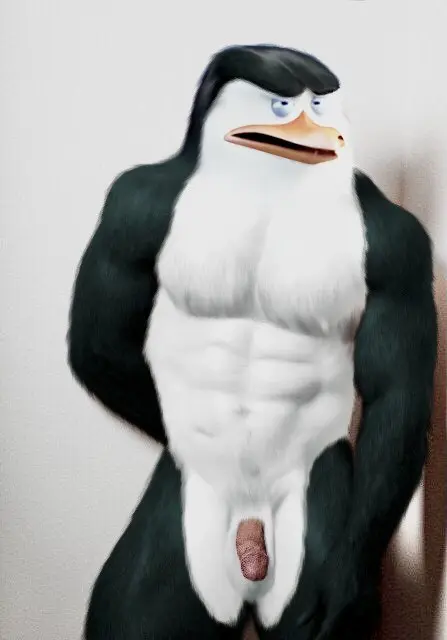Image solo,male,penis,male_only,feathers,fur,genitals,multicolored_body,two_tone_body,anthrofied,male_focus,avian,beak,bird,multicolored_feathers,two_tone_feathers,penguin,dreamworks,madagascar_(series),the_penguins_of_madagascar,lumpii,skipper_(madagascar)