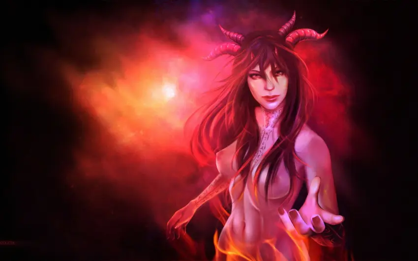 Image 1girls,big_breasts,breasts,female,long_hair,nude,tail,demon_tail,horns,demon,demon_girl,horn,succubus,dark_messiah_of_might_and_magic,might_and_magic,xana_(dark_messiah_of_might_and_magic),nixz38