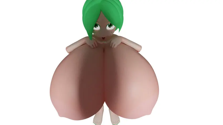 Image breasts,female,male,penis,tongue_out,tongue,2021,freckles,huge_cock,huge_breasts,green_eyes,3d,blender,green_hair,3d_(artwork),shortstack,looking_up,cock_shadow,squidly,fuku_(squidly),dai_(guacamolemuffler)