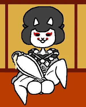 Image looking_at_viewer,open_mouth,solo,1boy,black_hair,cum,male,penis,background,furry,cat_ears,anthro,thick,smug,bodily_fluids,makeup,leaking_cum,feline,large_penis,hyper_penis,2024,furry_only,anthro_only,kimono,white_fur,hyper,furry_male,smug_face,penis_out,catboy,nyanko_daisensou,the_battle_cats,geisha_hair,goemon_cat,kimono_only,palafinthe24th