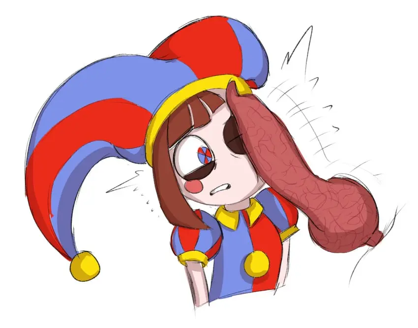 Image 1girls,female,male,penis,sex,veiny_penis,canine,looking_at_penis,animal_penis,canine_genitalia,canine_penis,feral,penis_awe,zoophilia,clown,clown_girl,pomni_(the_amazing_digital_circus),the_amazing_digital_circus,dick_on_face,mallark