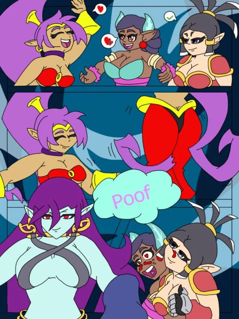 Image female,nosebleed,shantae,shantae_(character),shantae_and_the_seven_sirens,seer_dance_shantae,vera_(shantae),zapple