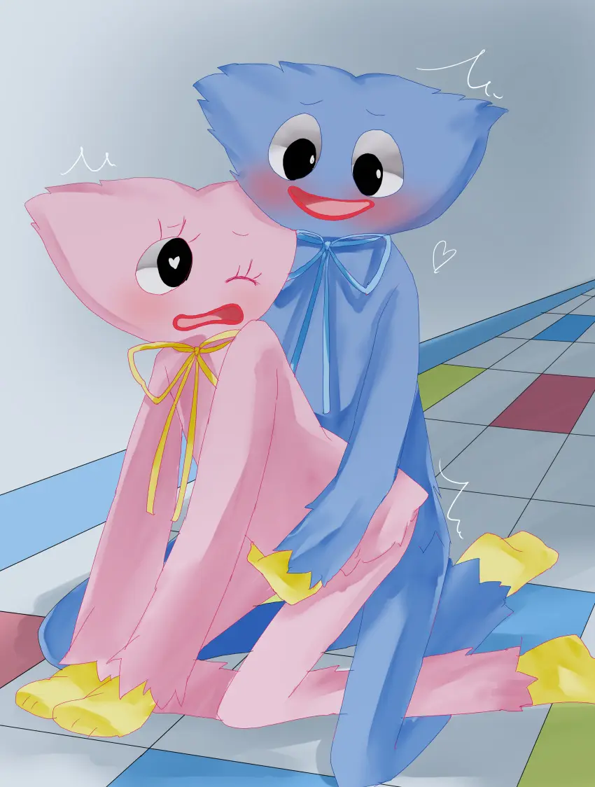 Image tagme,huggy_wuggy,kissy_missy,ポピープレイタイム