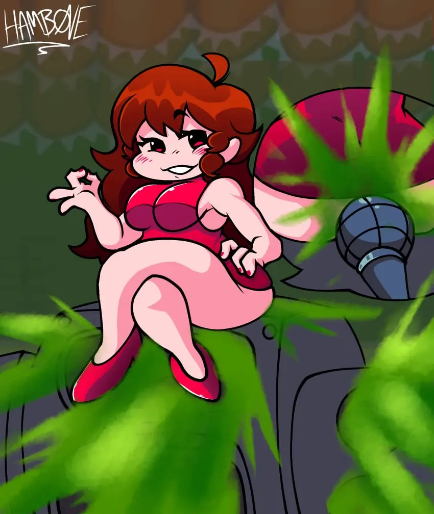 Image 1girls,blush,breasts,female,female_only,looking_at_viewer,ass,thick_thighs,thighs,smiling,sideboob,2d,legs,sitting,dress,nail_polish,hand_on_hip,heels,artist_signature,2d_(artwork),ass_focus,microphone,friday_night_funkin,girlfriend_(friday_night_funkin),fart,ass_bigger_than_head,fart_cloud,fart_fetish,gassy,legs_crossed,farting,farts,auburn_hair,fart_everywhere,gassy_female,hamb0ne,speaker,hyper_fart,ok_hand_sign,sitting_on_speaker,brapboxing